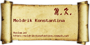 Moldrik Konstantina névjegykártya